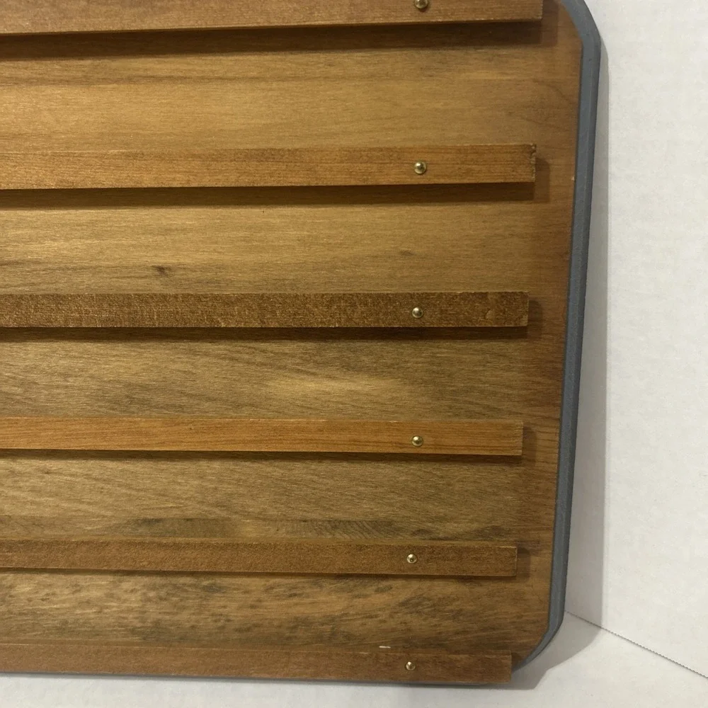 Vintage homemade wooden calendar interchangeable entres for each month Hearts